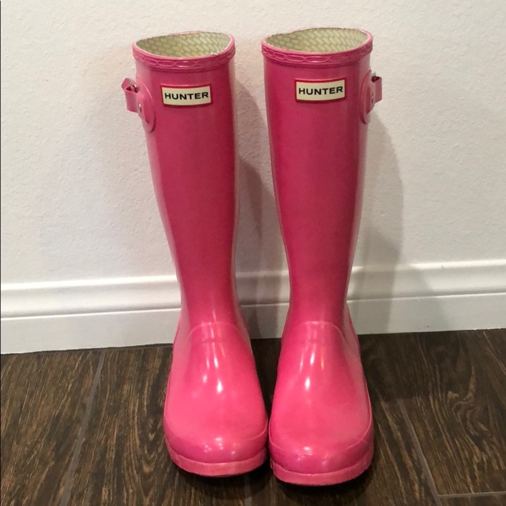 Pink hunter boots sz 6/7
